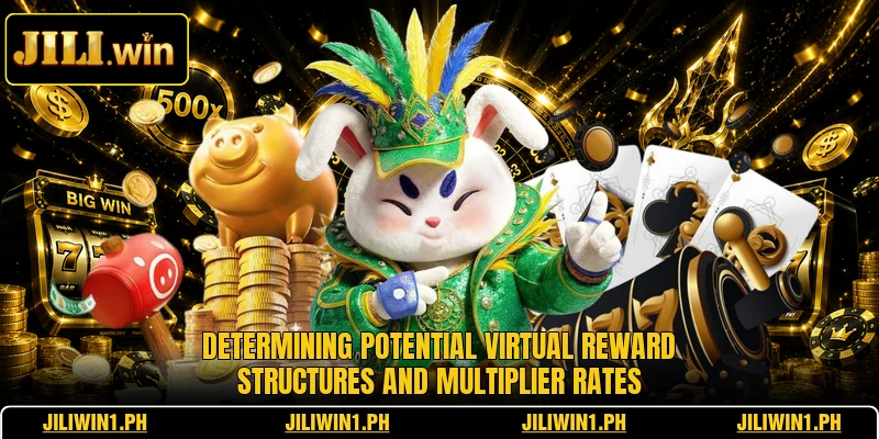 Determining potential virtual reward structures and multiplier rates