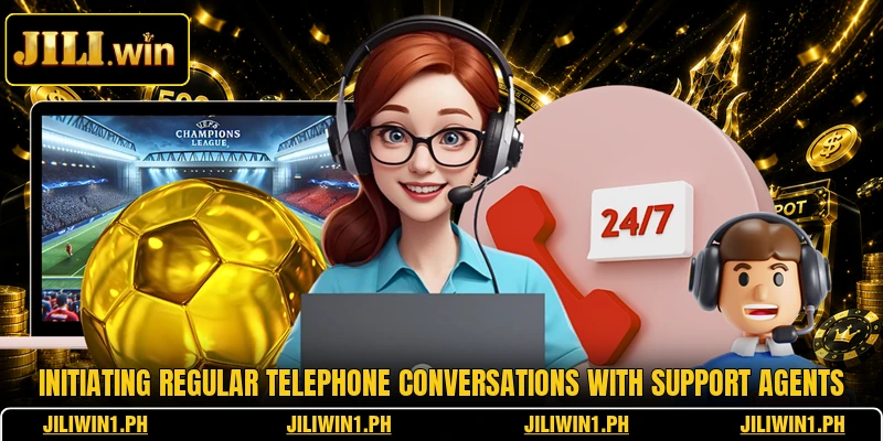 Initiating regular telephone conversations with support agents