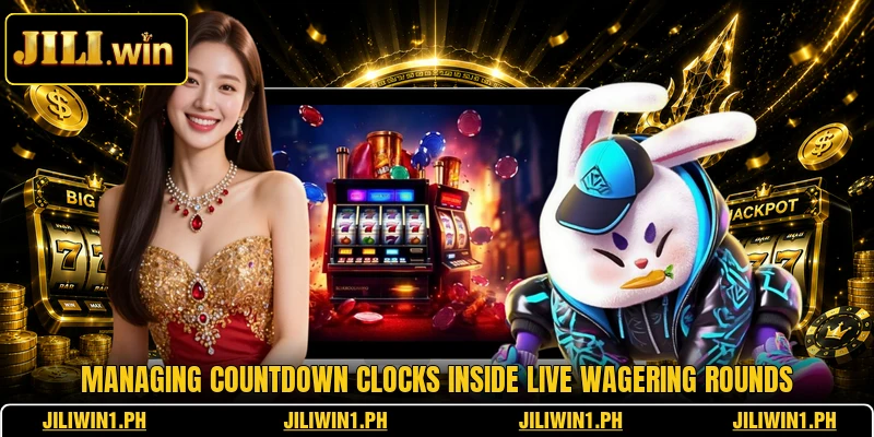 Managing countdown clocks inside live wagering rounds