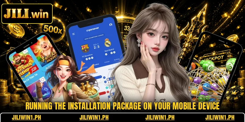 Running the installation package on your mobile device