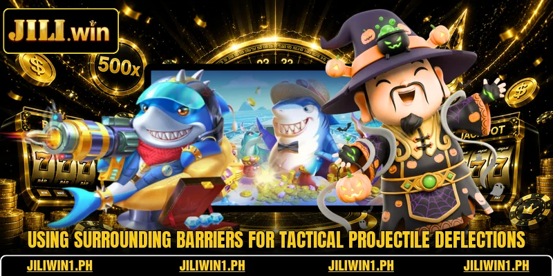 Using surrounding barriers for tactical projectile deflections